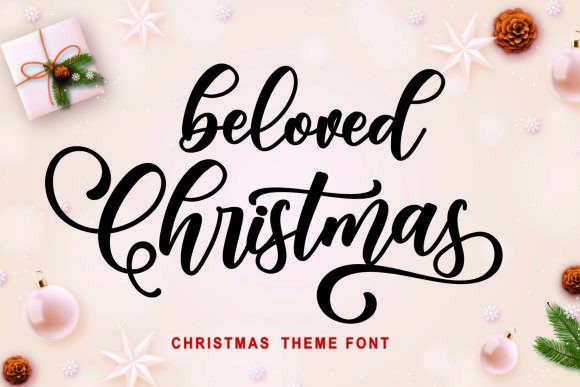 Beloved Christmas: Elevating Your Designs with Elegant Script