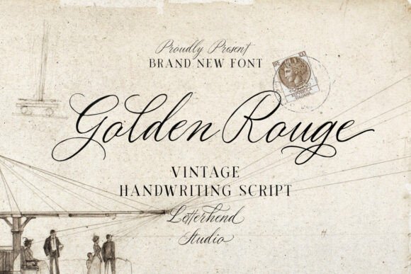 Golden Rouge: A Vintage Script for Modern Designers