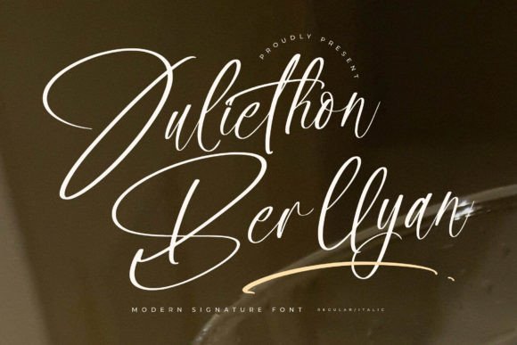 Juliethon Berllyan: A Modern Script for Luxury Branding