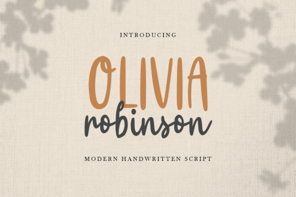 Olivia Robinson: A Handwritten Script Font for Fun, Modern Projects