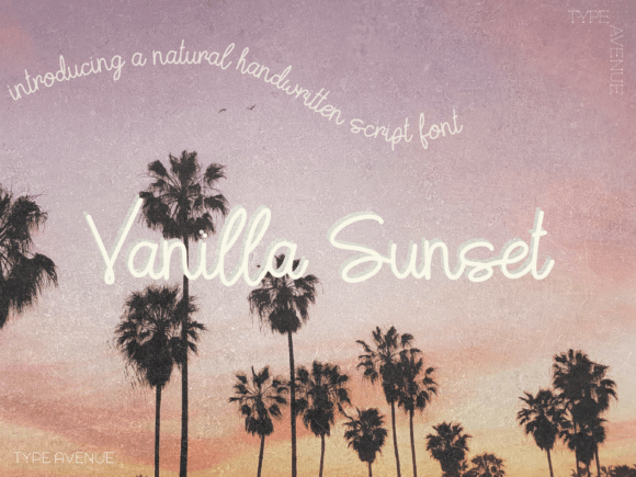 Vanilla Sunset: The Handwritten Script Font for Soft, Authentic Designs